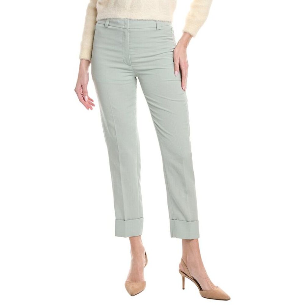 Akris Womens  Maxima Silk & Wool-Blend Pant, Green